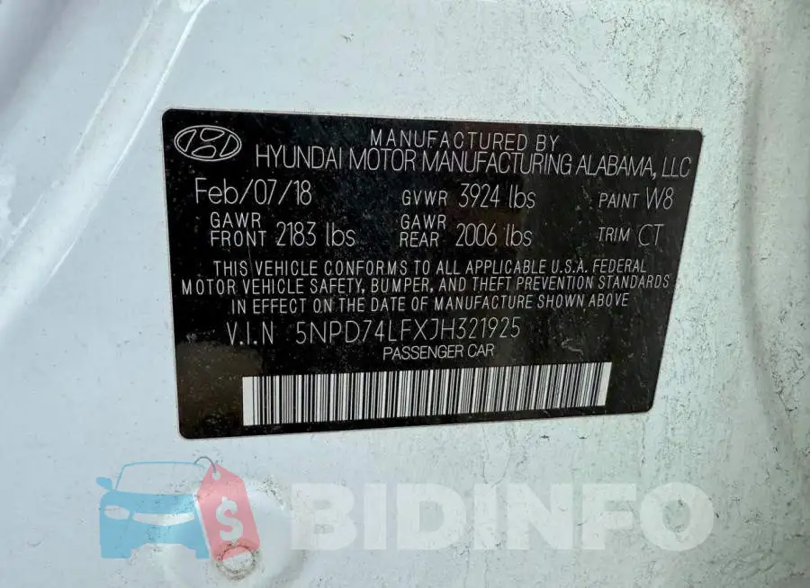 5NPD74LFXJH321925 Photo# 10