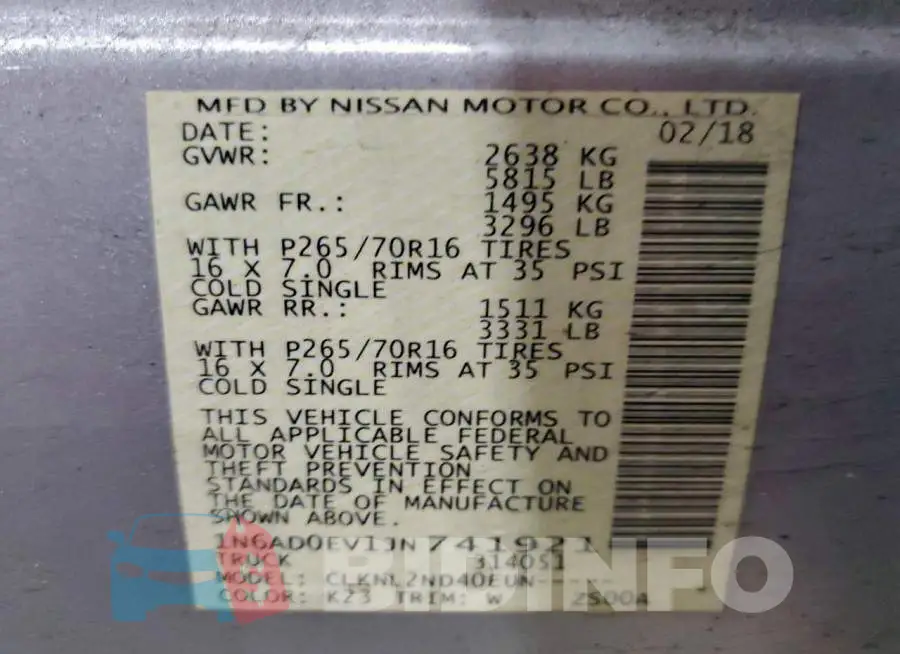 1N6AD0EV1JN741921 Photo# 13