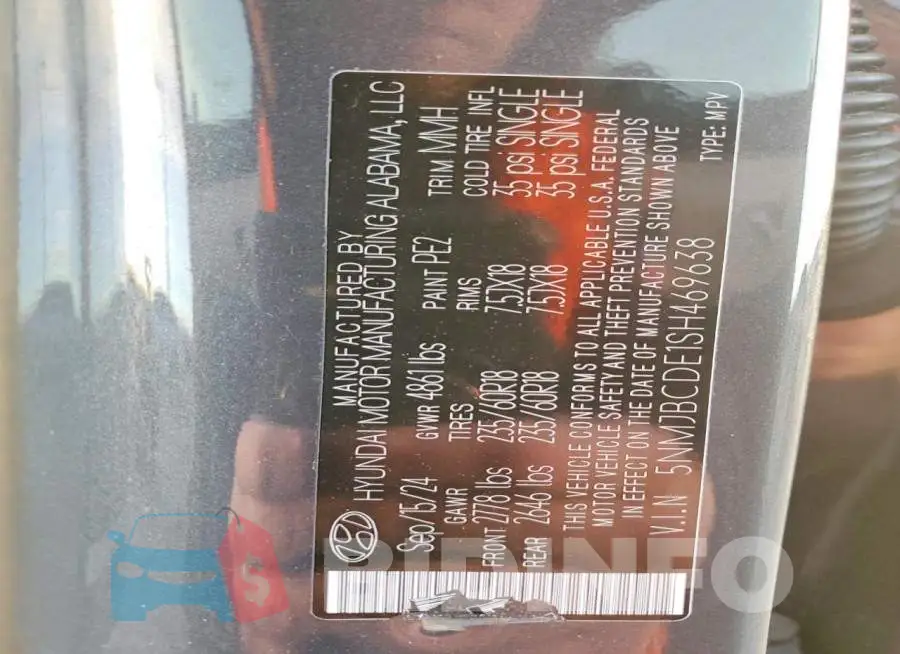 5NMJBCDE1SH469638 Photo# 14