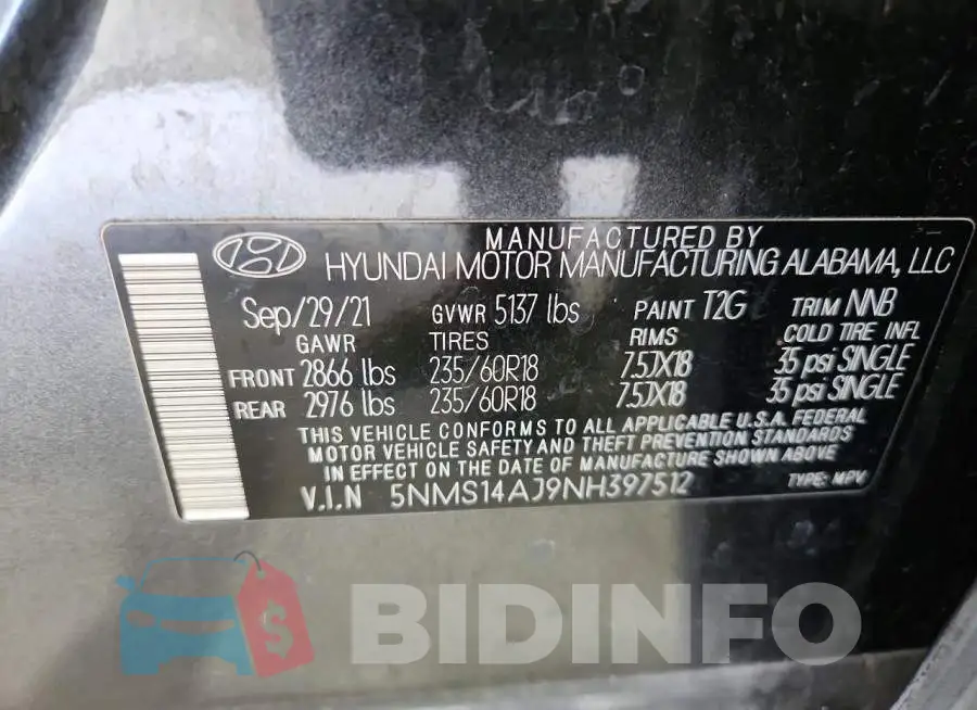 5NMS14AJ9NH397512 Photo# 13