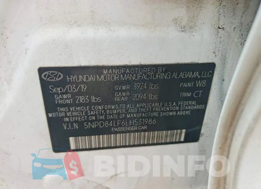 5NPD84LF6LH531986 Photo# 12