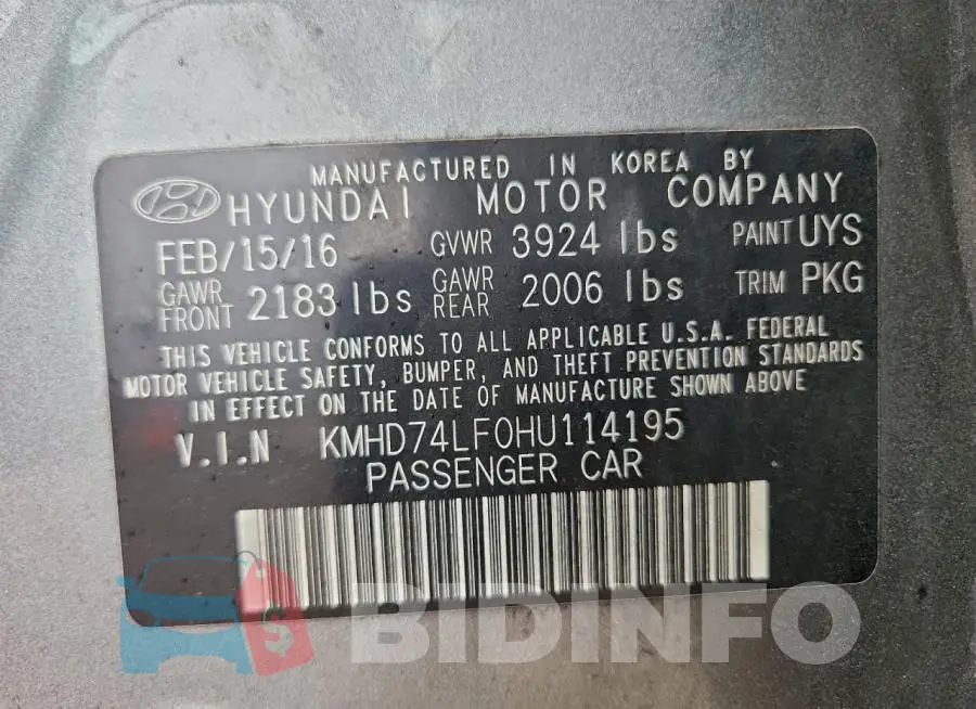 KMHD74LF0HU114195 Photo# 13