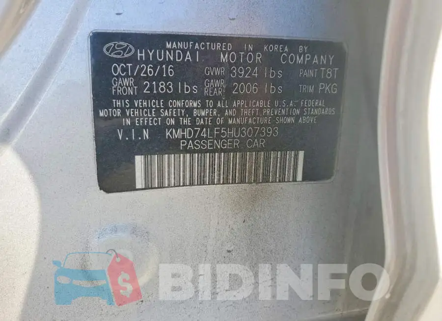 KMHD74LF5HU307393 Photo# 12