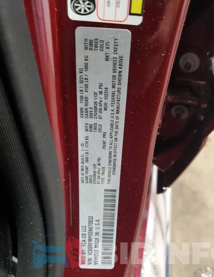 1C6SRFMP0SN670833 Photo# 12