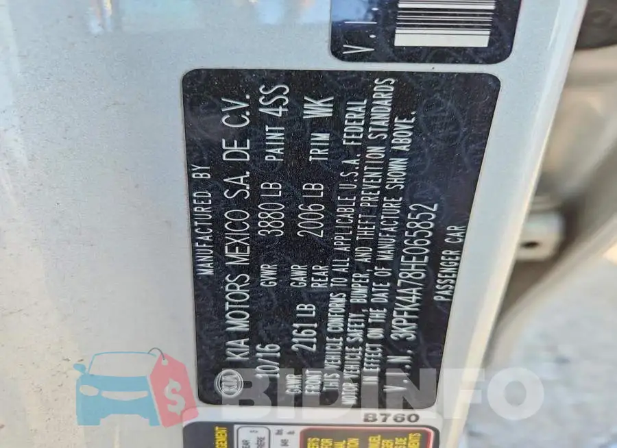 3KPFK4A78HE065852 Photo# 12