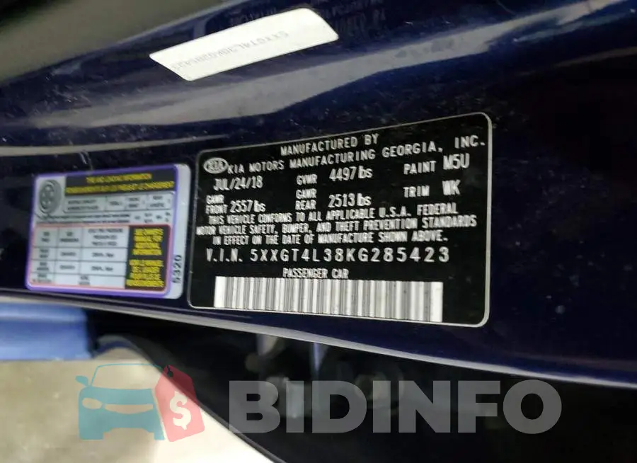 5XXGT4L38KG285423 Photo# 12
