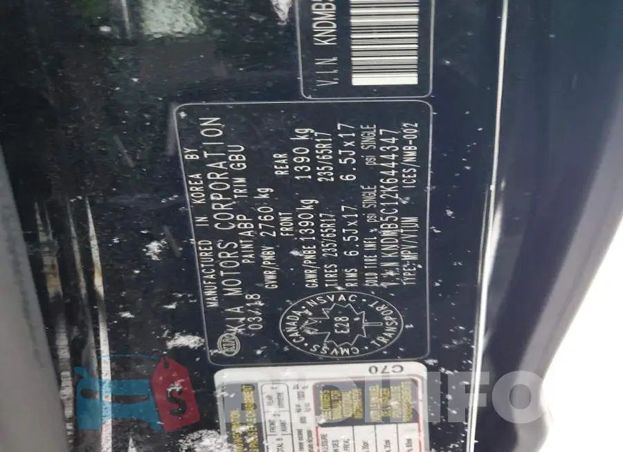 KNDMB5C12K6444347 Photo# 14