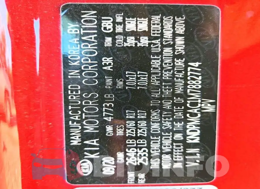 KNDPMCAC1M7882774 Photo# 13