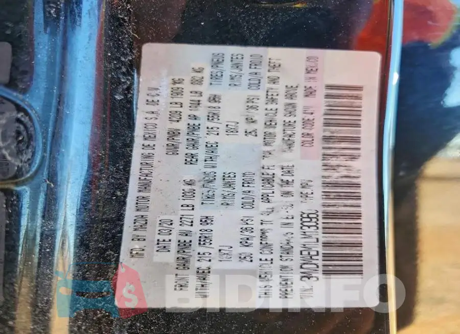 3MVDMAEM1LM130960 Photo# 12