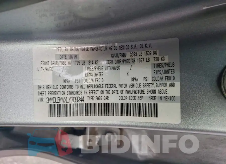 3MYDLBYVXLY709244 Photo# 12
