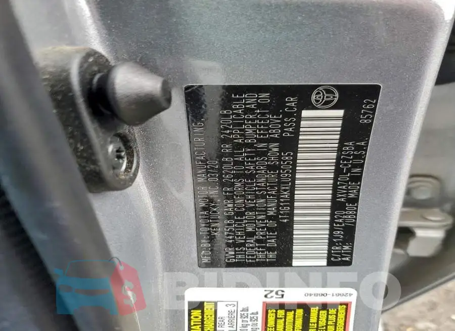4T1G11AKXLU950585 Photo# 12