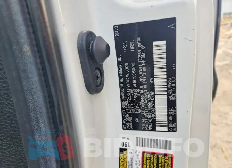 5TDDRKEC5PS176281 Photo# 11