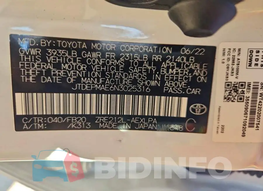 JTDEPMAE6N3025316 Photo# 12