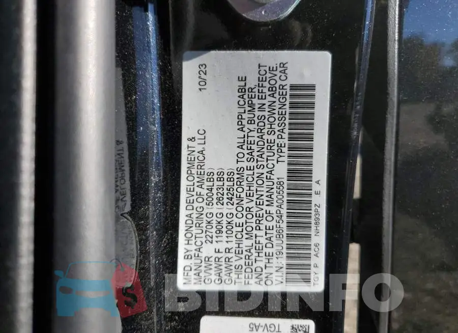 19UUB6F54PA005581 Photo# 12