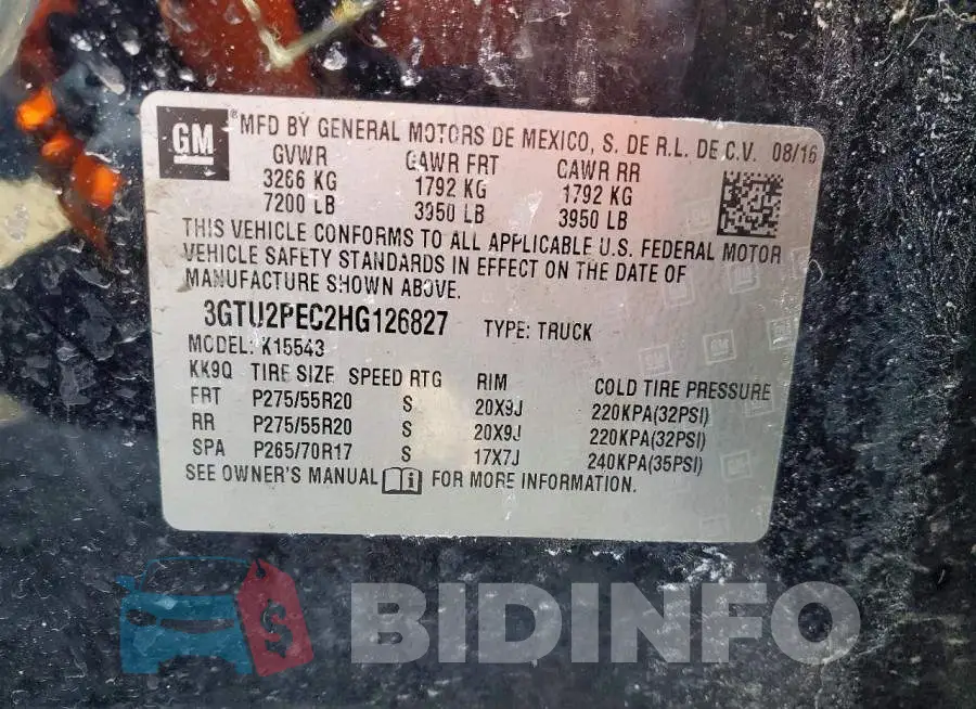 3GTU2PEC2HG126827 Photo# 12