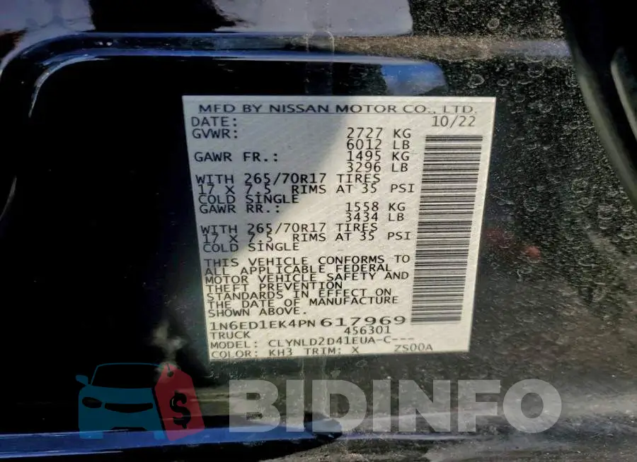 1N6ED1EK4PN617969 Photo# 13