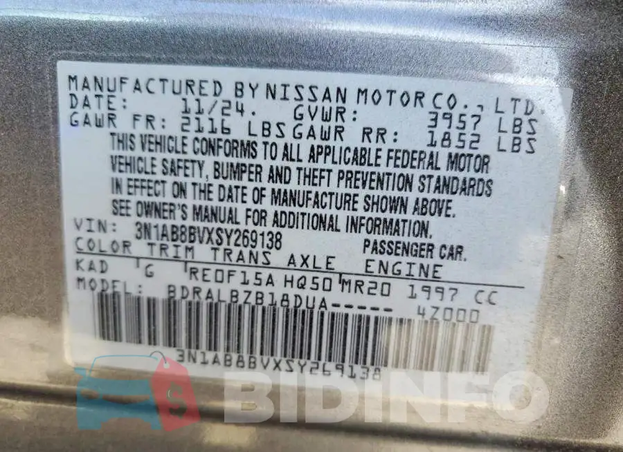 3N1AB8BVXSY269138 Photo# 12