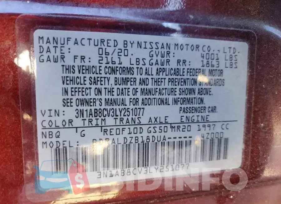 3N1AB8CV3LY251077 Photo# 12