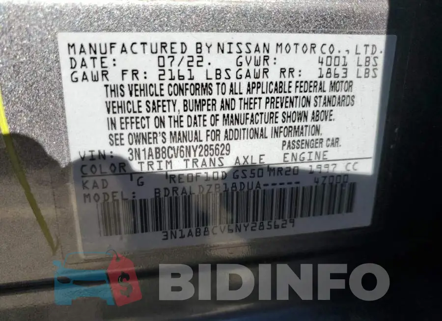 3N1AB8CV6NY285629 Photo# 12