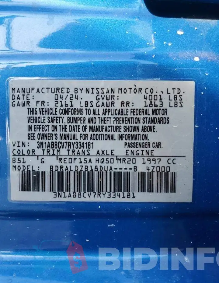 3N1AB8CV7RY334181 Photo# 12