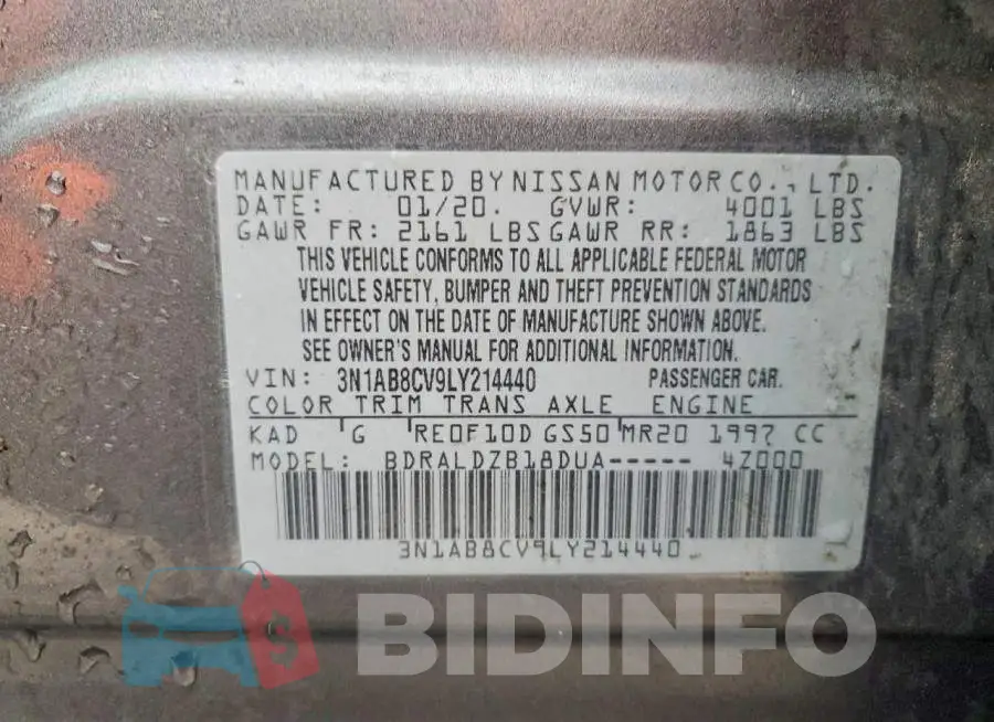3N1AB8CV9LY214440 Photo# 12