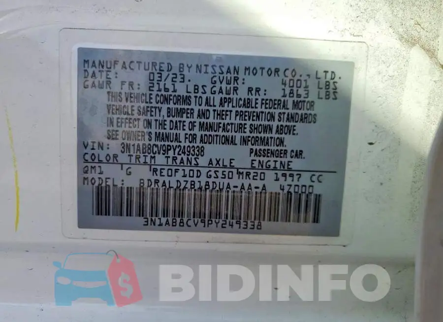 3N1AB8CV9PY249338 Photo# 12