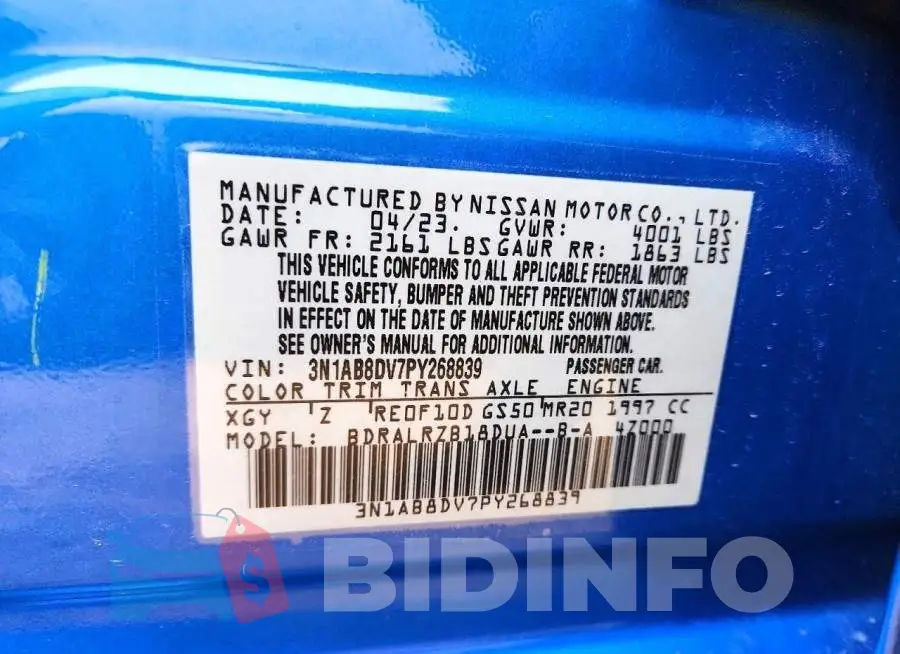 3N1AB8DV7PY268839 Photo# 12