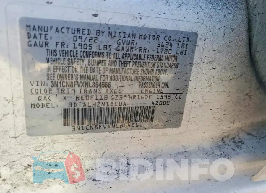 3N1CN8FVXNL864566 Photo# 12