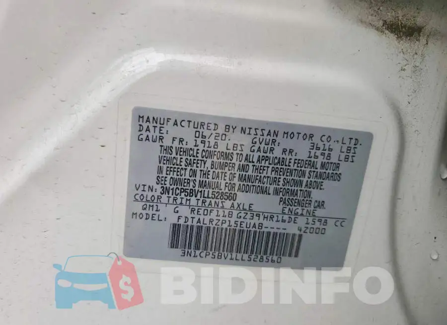 3N1CP5BV1LL528560 Photo# 12