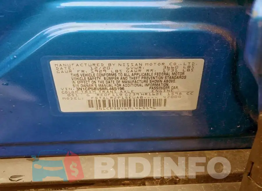 3N1CP5BV6ML465196 Photo# 13