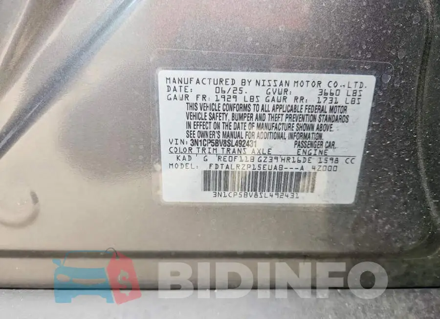 3N1CP5BV8SL492431 Photo# 13