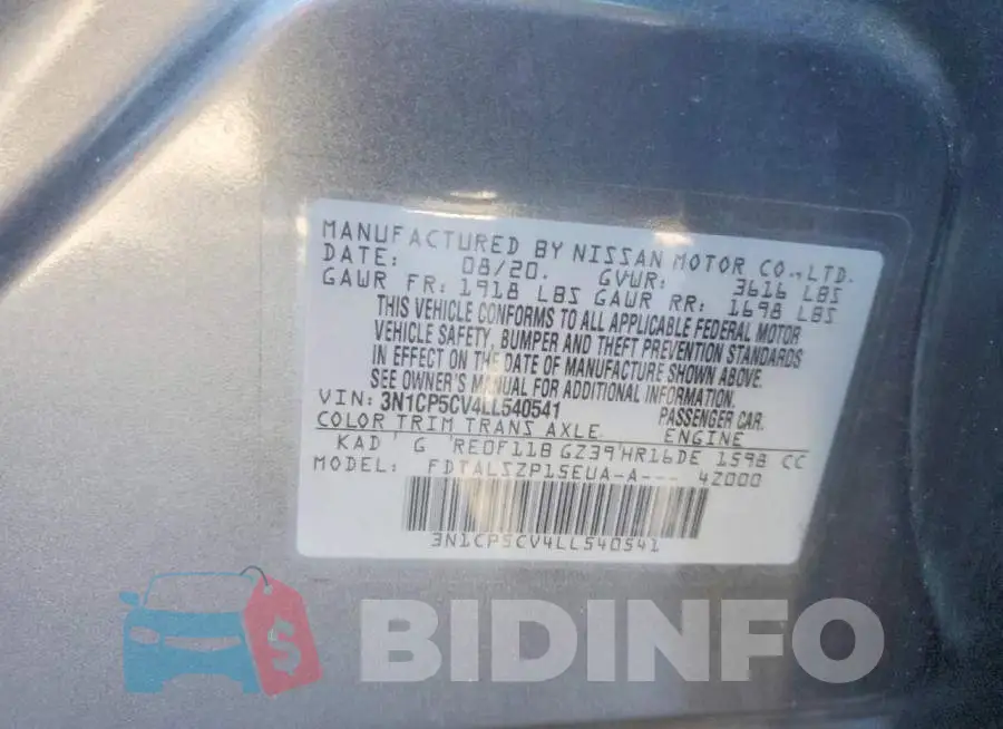 3N1CP5CV4LL540541 Photo# 14