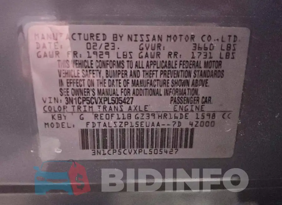 3N1CP5CVXPL505427 Photo# 12