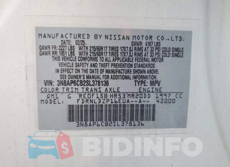 3N8AP6CB2SL378136 Photo# 13