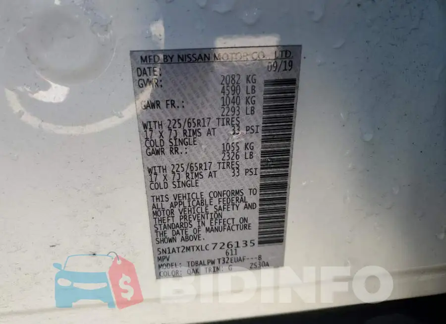 5N1AT2MTXLC726135 Photo# 13