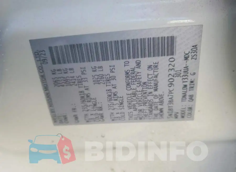 5N1BT3BA7PC902320 Photo# 13