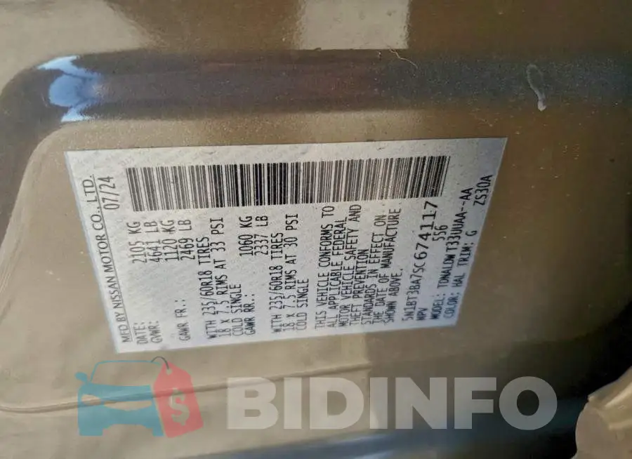 5N1BT3BA7SC674117 Photo# 12