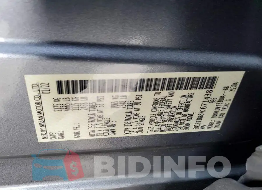 5N1BT3BB5NC671438 Photo# 13