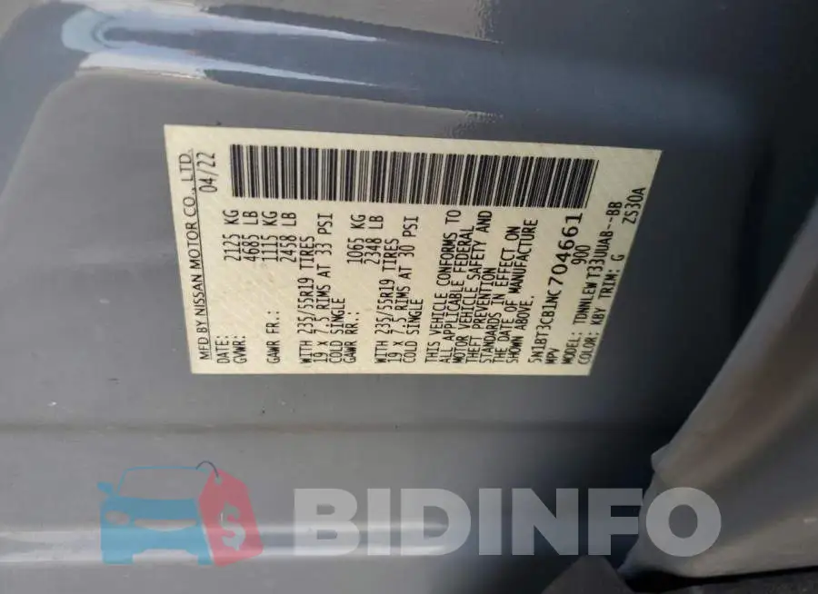 5N1BT3CB1NC704661 Photo# 13