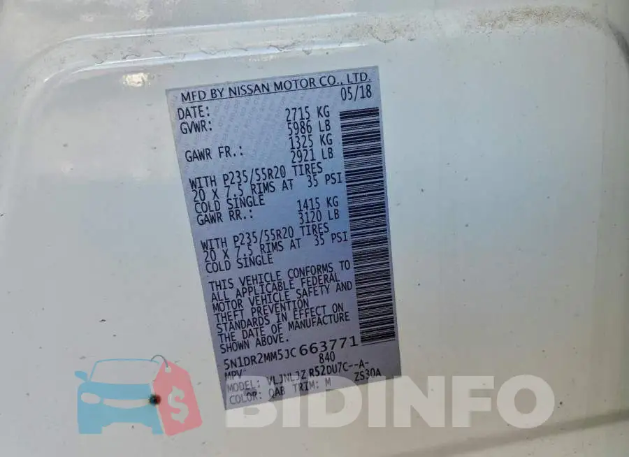 5N1DR2MM5JC663771 Photo# 13
