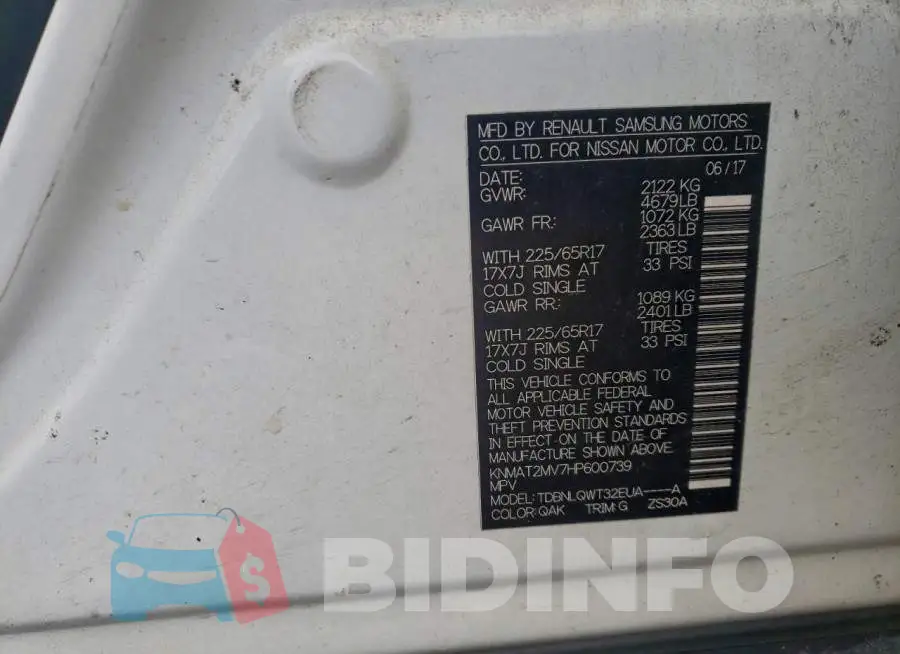 KNMAT2MV7HP600739 Photo# 13