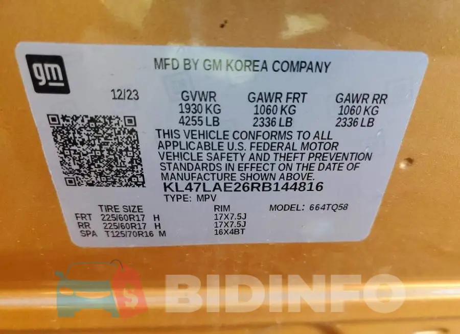 KL47LAE26RB144816 Photo# 14