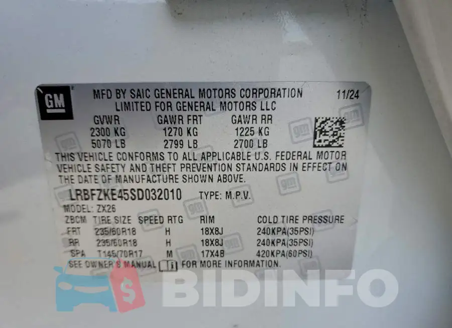 LRBFZKE45SD032010 Photo# 13