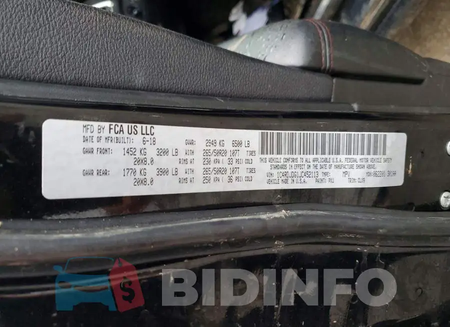 1C4RDJDG1JC452113 Photo# 13