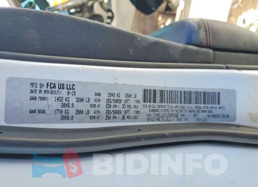 1C4RDJDG7JC497556 Photo# 13
