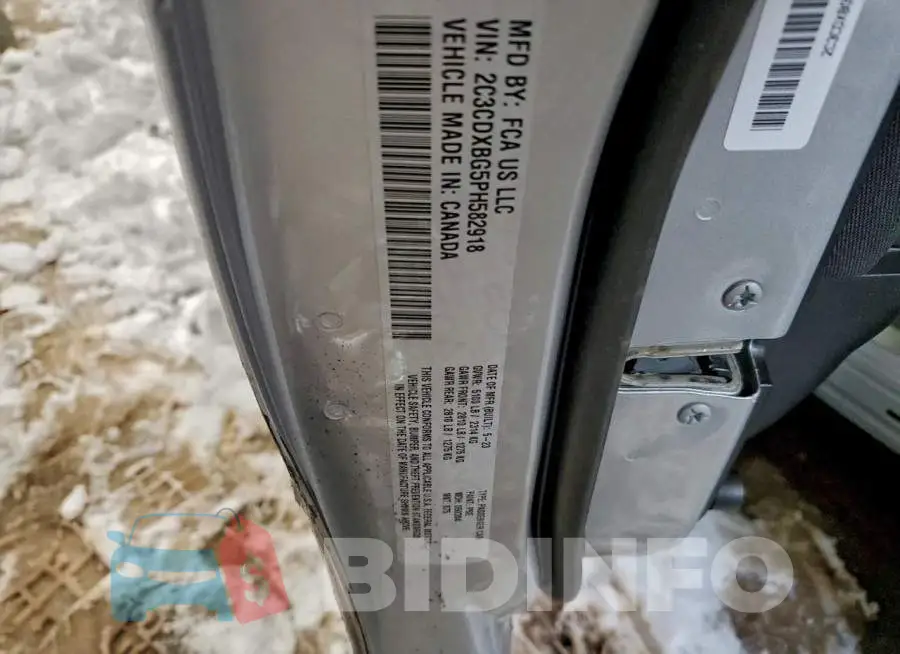 2C3CDXBG5PH582918 Photo# 12