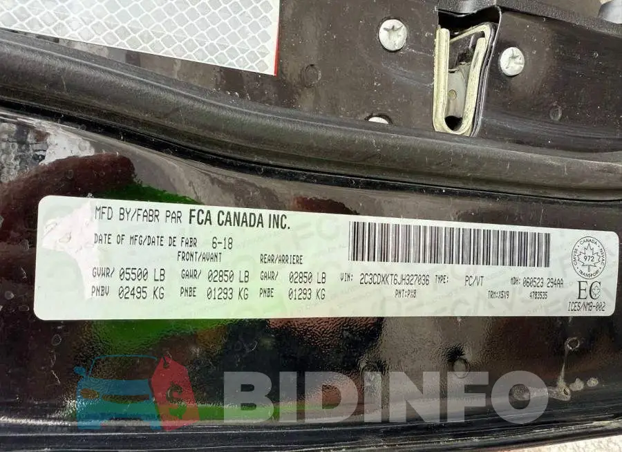 2C3CDXKT6JH327036 Photo# 10