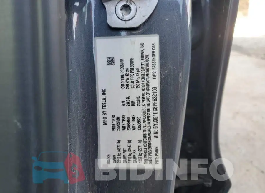 5YJ3E1EC8PF632103 Photo# 12