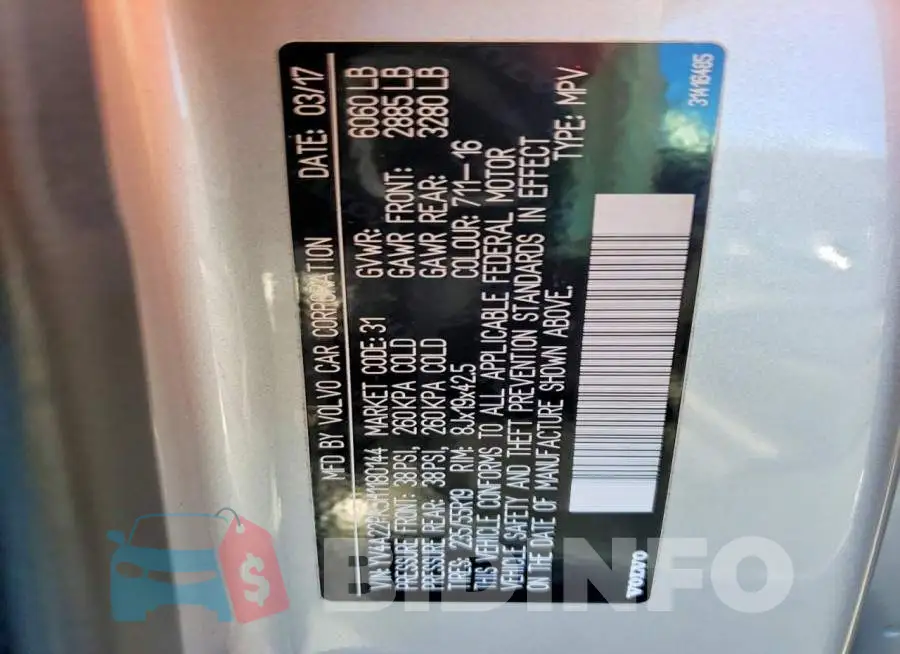 YV4A22PK5H1180144 Photo# 14