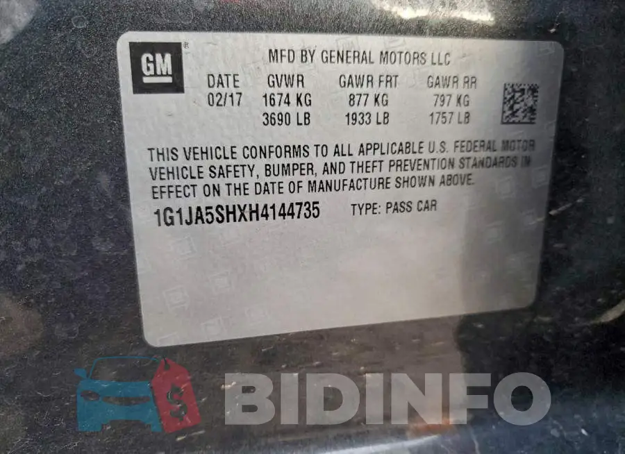 1G1JA5SHXH4144735 Photo# 12